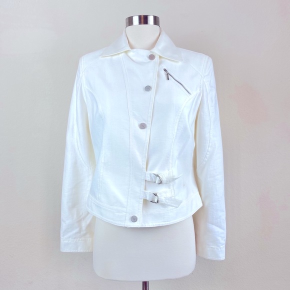 Javier Simorra White Jean Jacket - Picture 1 of 13
